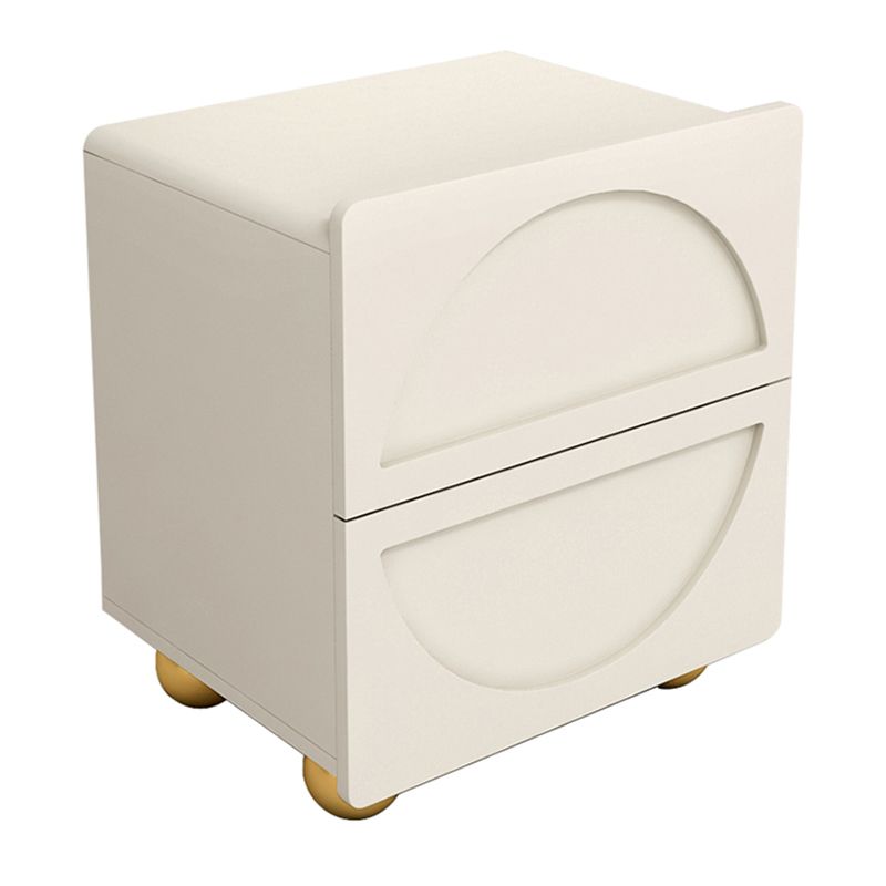 with Drawers Nursery Nightstand White Manufactured Wood Flat Top Neutral