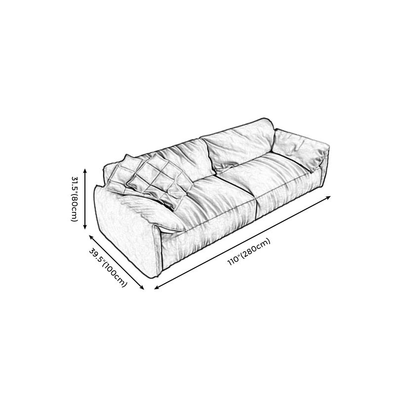 Forest Green Modern  Sofa 39"W with Tight Back Wide Square Arm