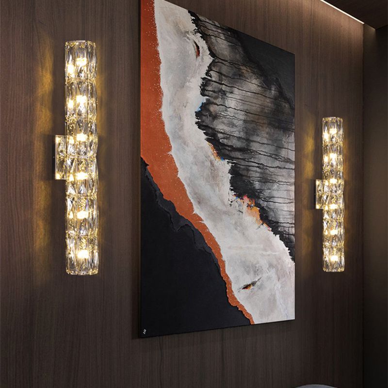 Post-Modern Wall Light Fixtures Clear Glass Indoor Wall Sconce Lighting