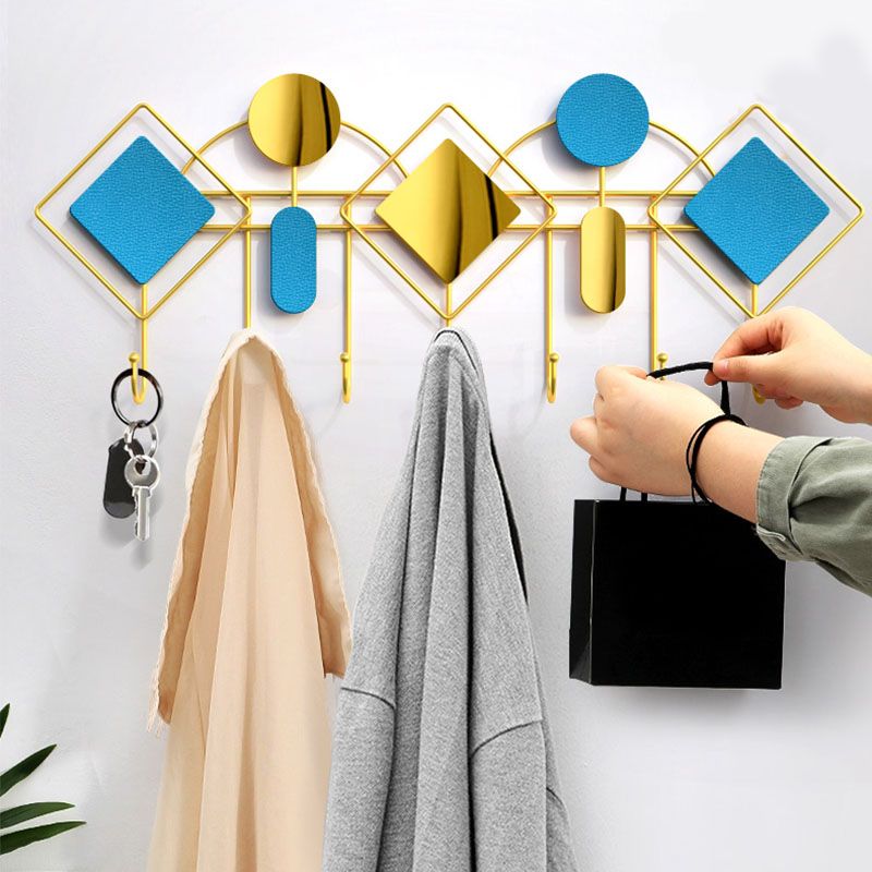 Wall Mounted Coat Hanger Modern Metal 7 Hooks Coat Rack , 10.63" Tall