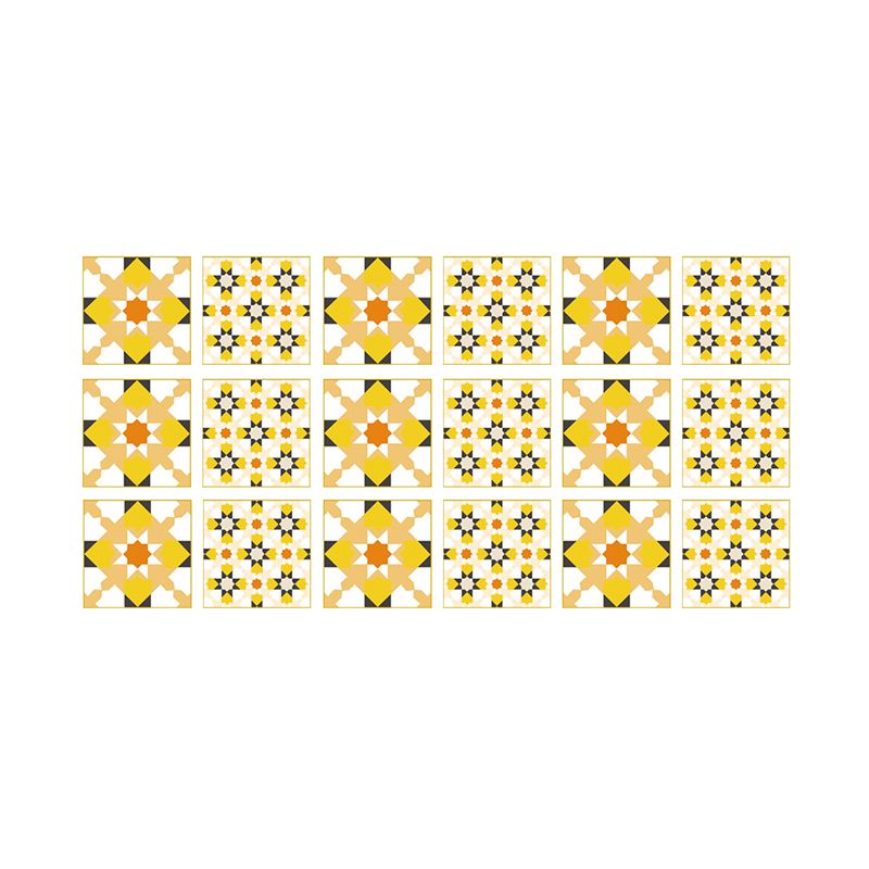 Boho Trellis Sunflower Wallpapers Yellow Self Sticking Wall Art for Bathroom (36 Pcs)