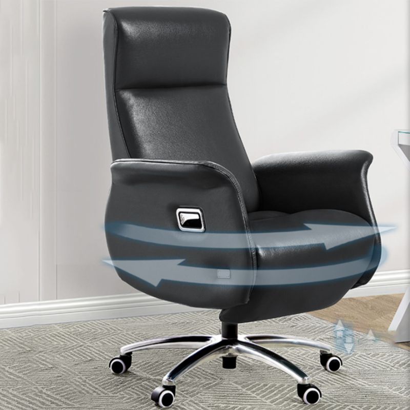 Modern Armless Executive Chair Leather Managers Chair for Office