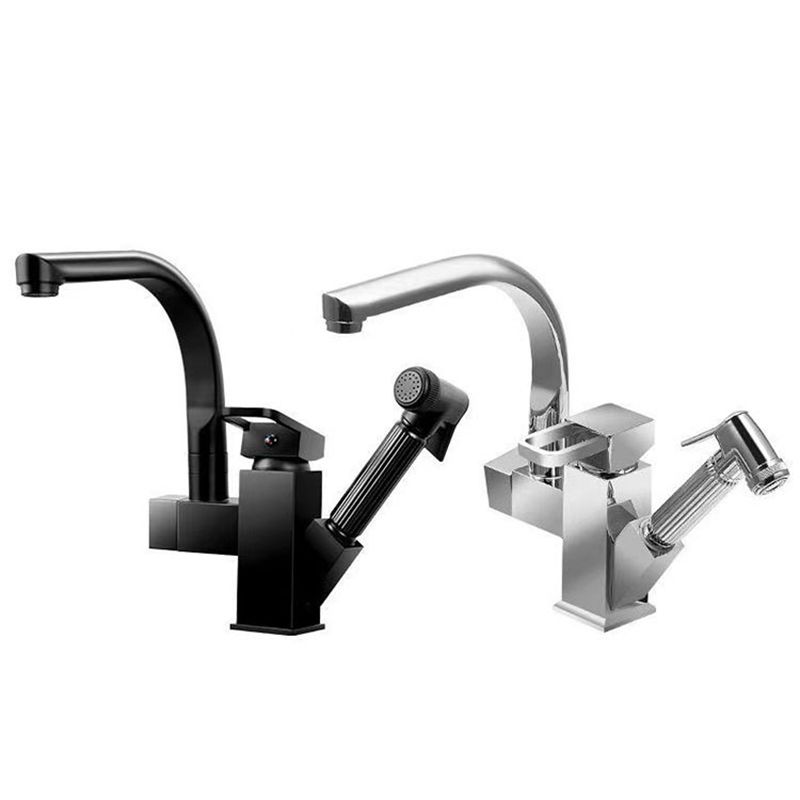 Modern 1-Handle Faucet with Water Dispenser with Pull out Sprayer Faucet