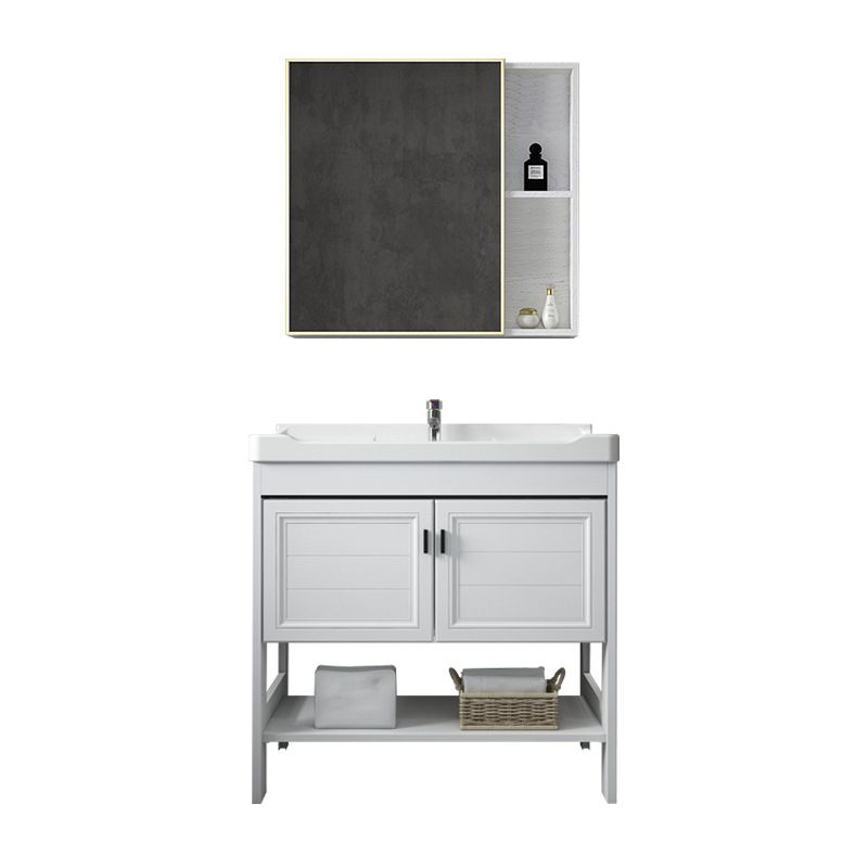 Bathroom Sink Vanity Drawers Doors Mirror Shelf Storage Vanity with Faucet