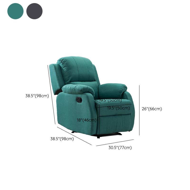 Solid Color Recliner Chair Metal Frame Standard Recliner with Independent Foot