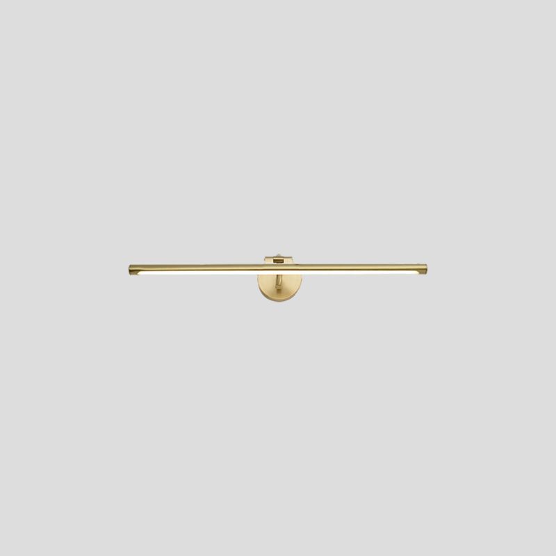 Acrylic LED Vanity Light in Modern Style Metal Linear Wall Light in Gold