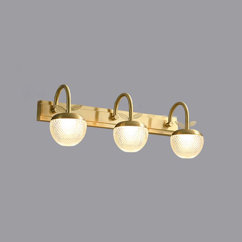 1/2/3-Light Golden Contemporary Bathroom Vanity Light LED Bath Bar