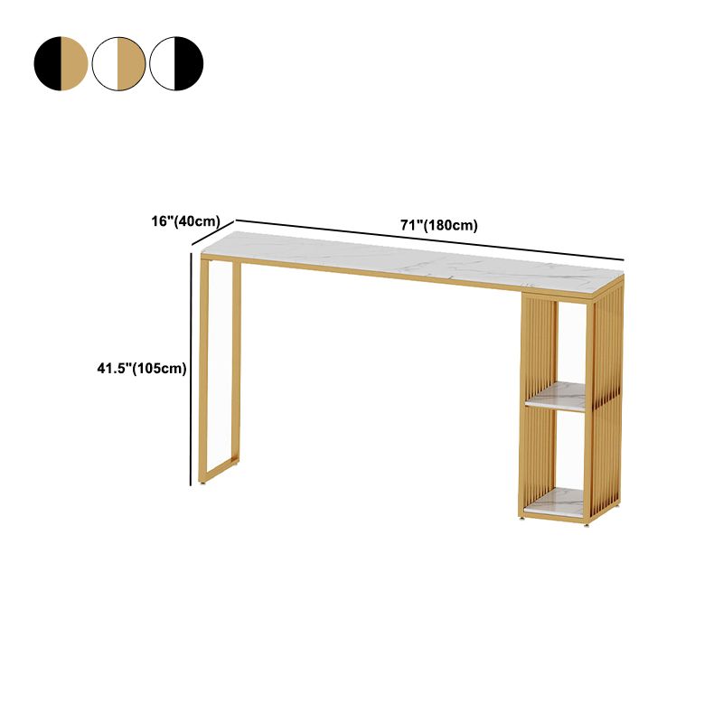 Contemporary Bar Table 42-inch Height Artificial Marble Top Bar Table