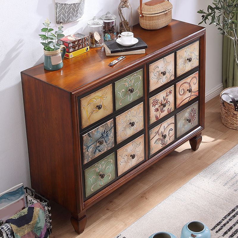 Traditional Dresser Solid Wood Storage Chest with Drawers for Bedroom