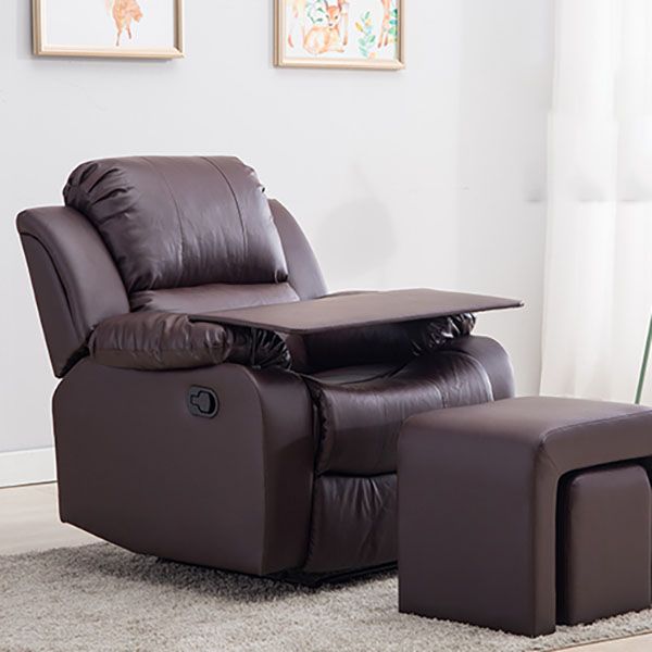 Metal Frame Standard Recliner Modern Faux Leather Recliner Chair