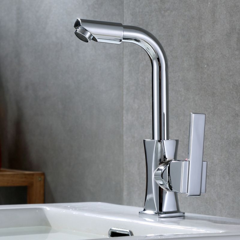 Contemporary One Handle Standard Kitchen Faucet High Arch Water Filler in Chrome