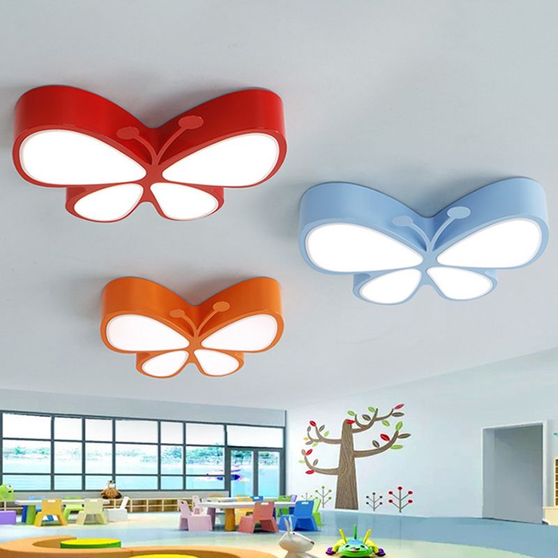 Butterfly Kindergarten LED Flush Mount Light Acrylic Simplicity Ceiling Light Flush Mount