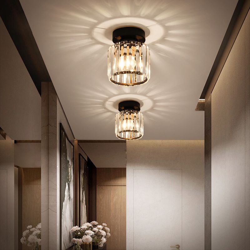 Modernism Flush Mount Ceiling Light Crystal Flush Light for Corridor