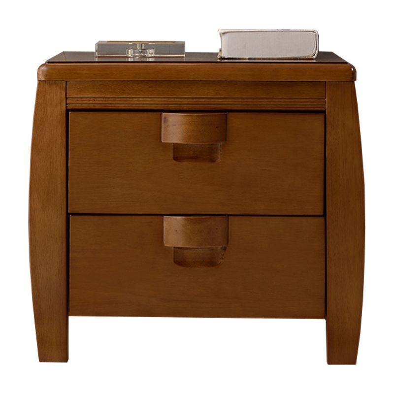 Solid Wood Night Table Modern Minimalist Bedside Table with Drawers