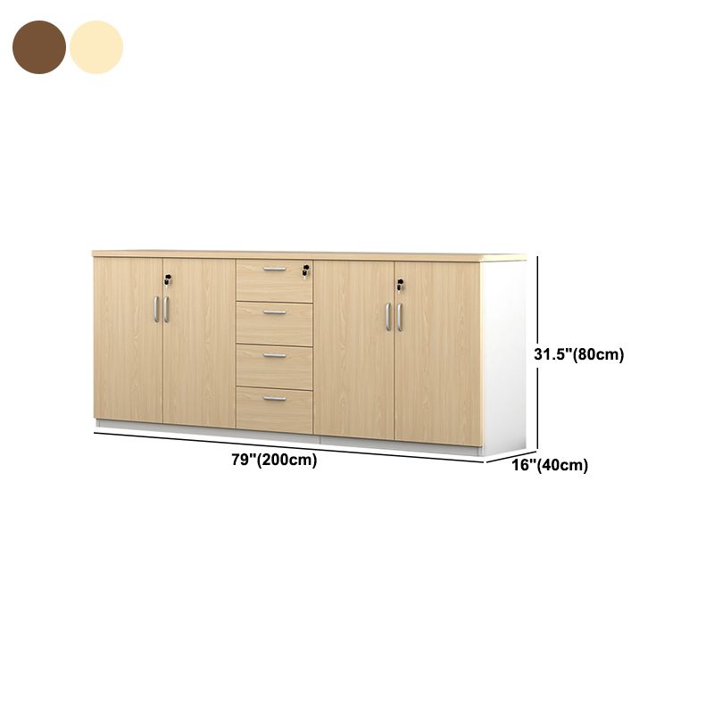 Modern Wood Cabinet Locking Drawers and Storage Lateral File Cabinet