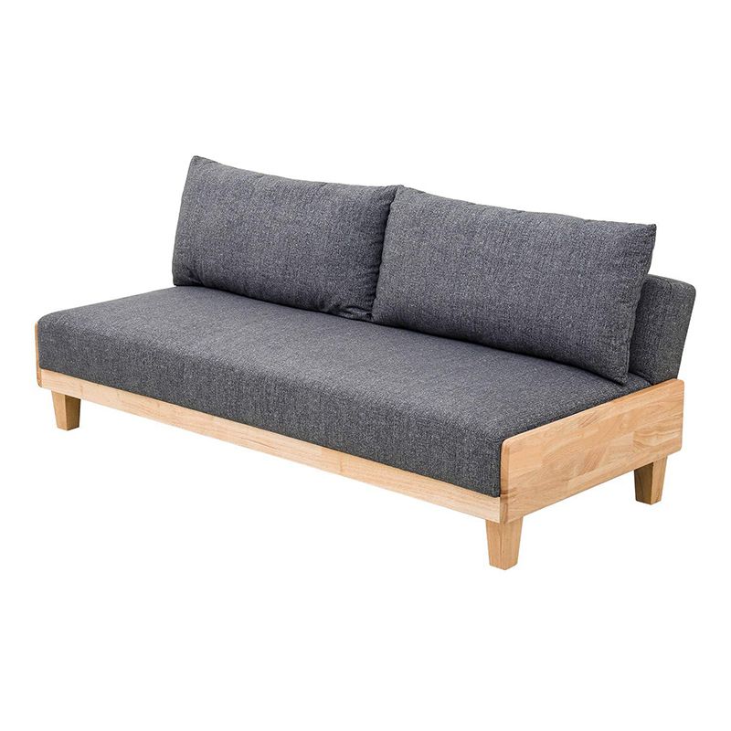 Linen Modern Armless Sofa Wooden Sleeper Sofa for Living Room, Apartment