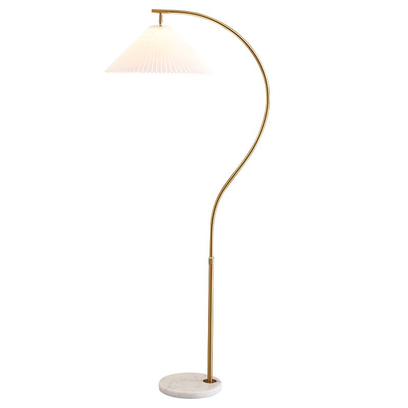 Fabric Cone Shape Floor Light Simple Style Floor Lamp for Living Room