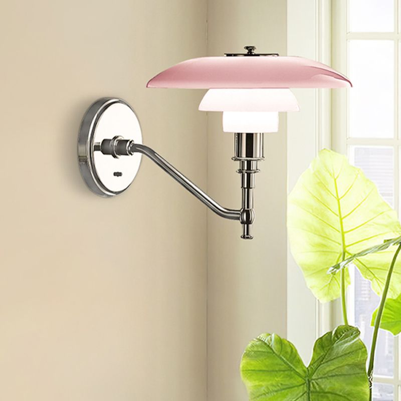 Contemporary Glass Wall Light Fixture Simple Wall Light Sconce for Bedroom