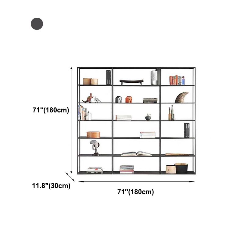 Contemporary Bookcase Metal Open Back Bookshelf for Home Office