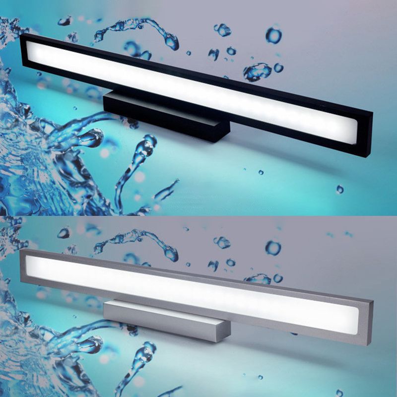 Lámpara rectangular de metal lámpara minimalista de pared led montada luminosa lámpara de luz