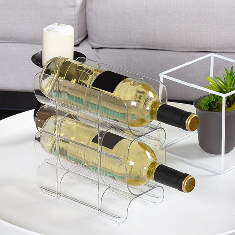 Glam Acrylic Wine Rack Tabletop Stand Bottle Rack for Living Room