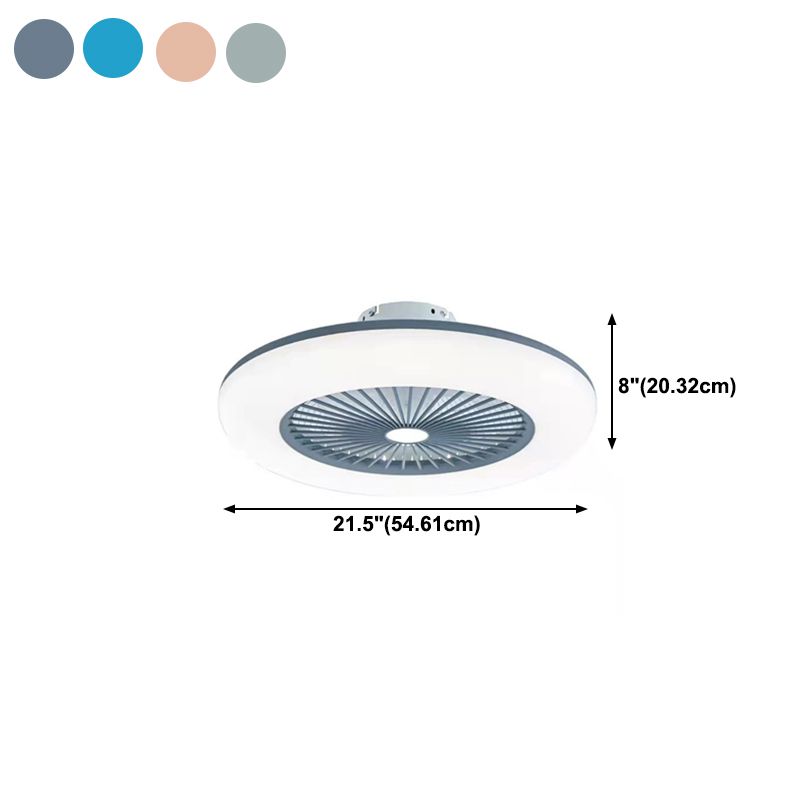 Metal Ceiling Fan Lamp Modern Style LED Ceiling Light for Bedroom