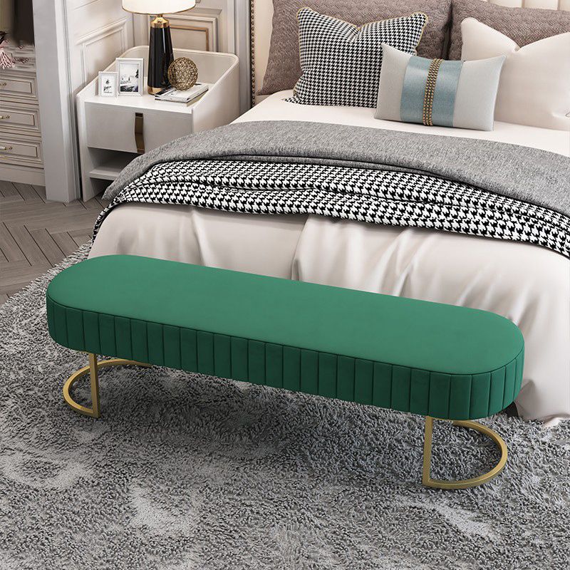 Modern Solid Color Seating Bench Upholstered Entryway and Bedroom Bench with Cushioned