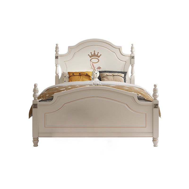 Contemporary Wood Headboard Princess Panel Manufactured Wood Bed