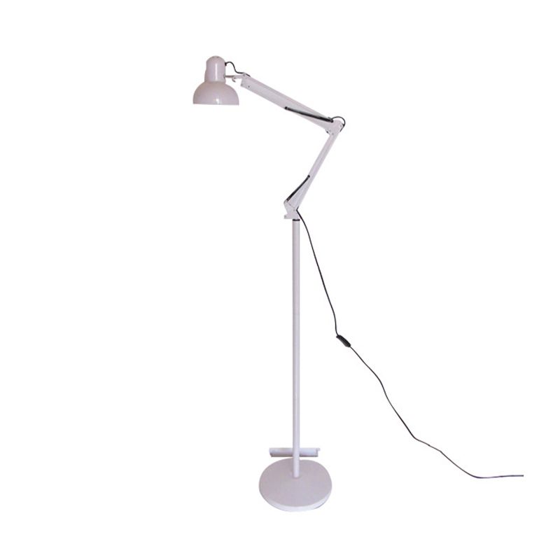 Swing Arm Metal Floor Lamp Nordic 1 Head Task Floor Light with Bowl Shade