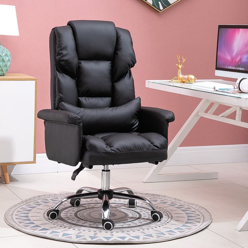 Padded Arms Office Chair Modern Adjustable Seat Height Swivel Chair with Wheels