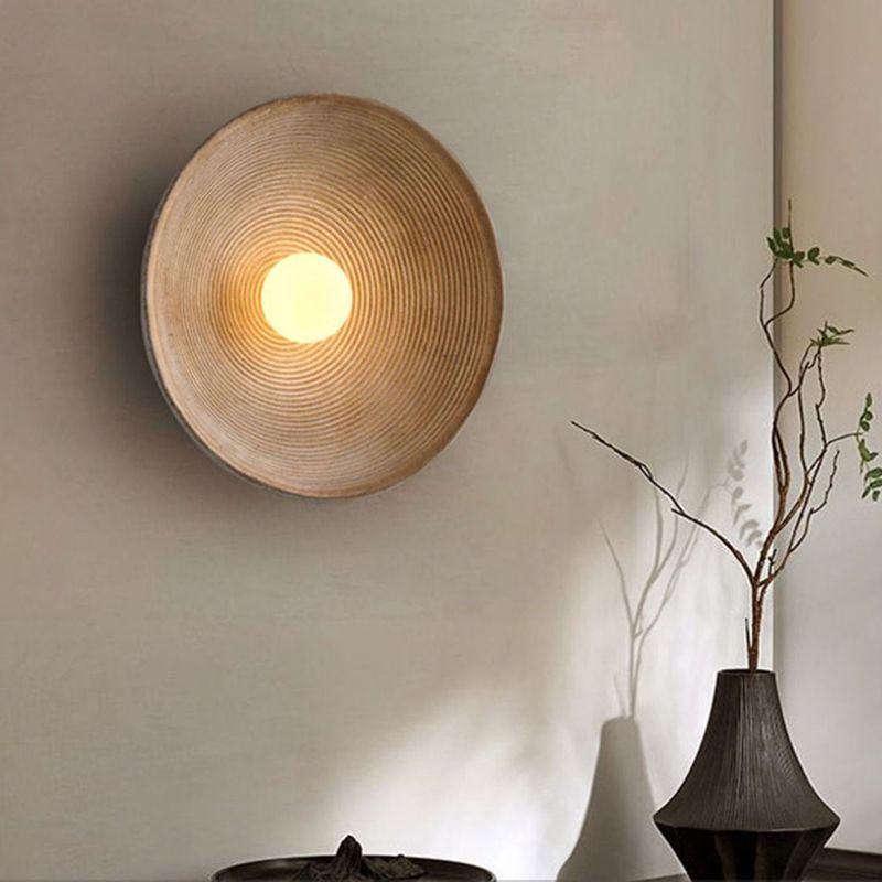 Nordic Style Wall Light Dome Shape Wall Lamp with Glass Shade for Bedroom