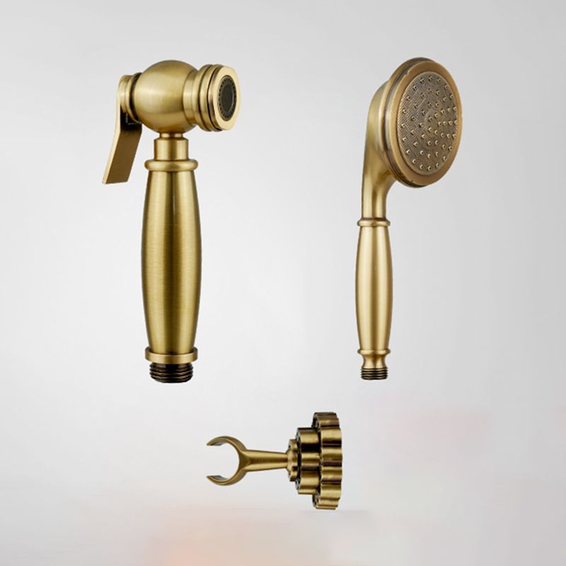 Traditional Style Shower Head in Brass Single Spray Wall-Mount Showerhead