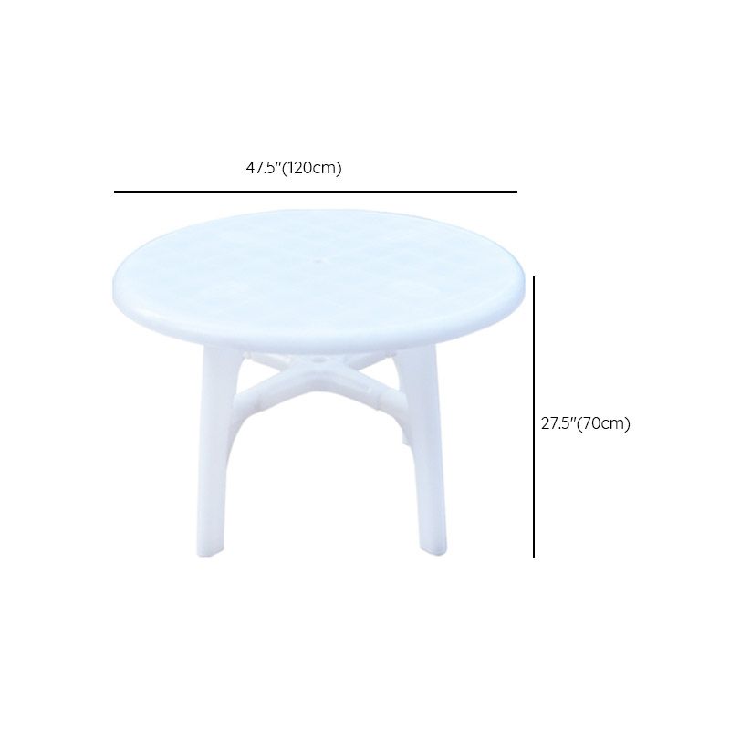 Plastic Outdoor Dining Table Modern Water Resistant Patio Table