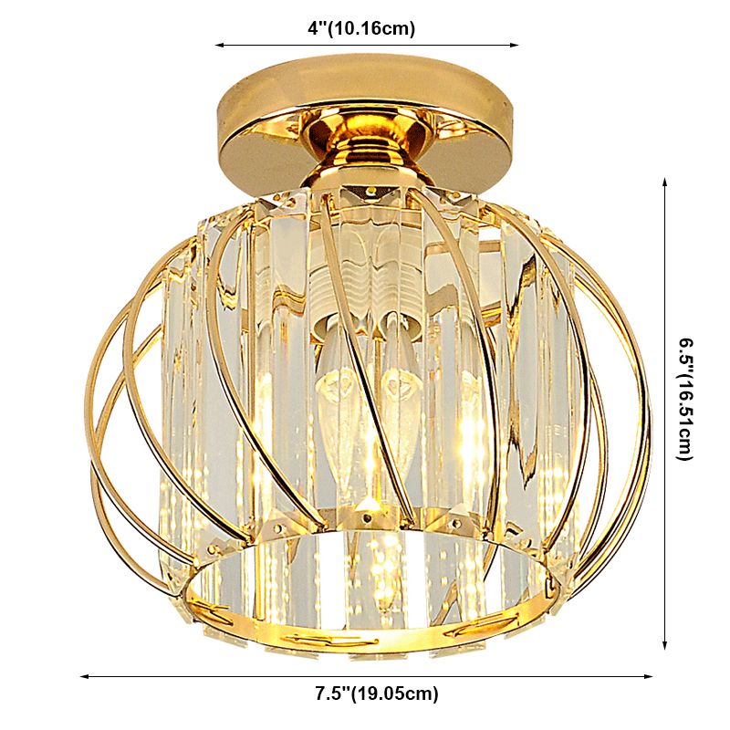 Modern Style Lantern Massimale Monte Light Fixture Crystal Aisle Soffitto Luce Fissaggio