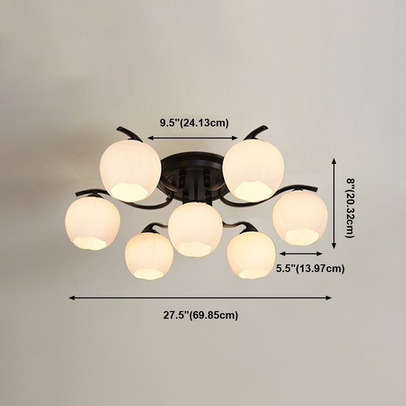 Decorative Flush Light Fixture Glass Flush Mount Lights for Living Room