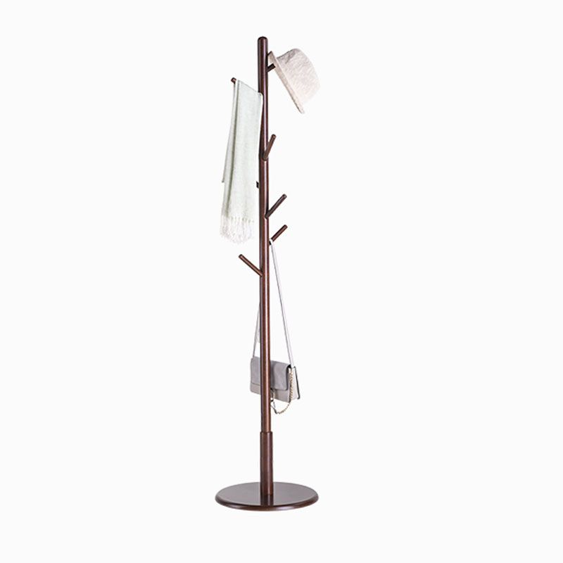 Modern Hall Tree Hooks Entry Hall Treein Dark Oak Wood Coat Hanger