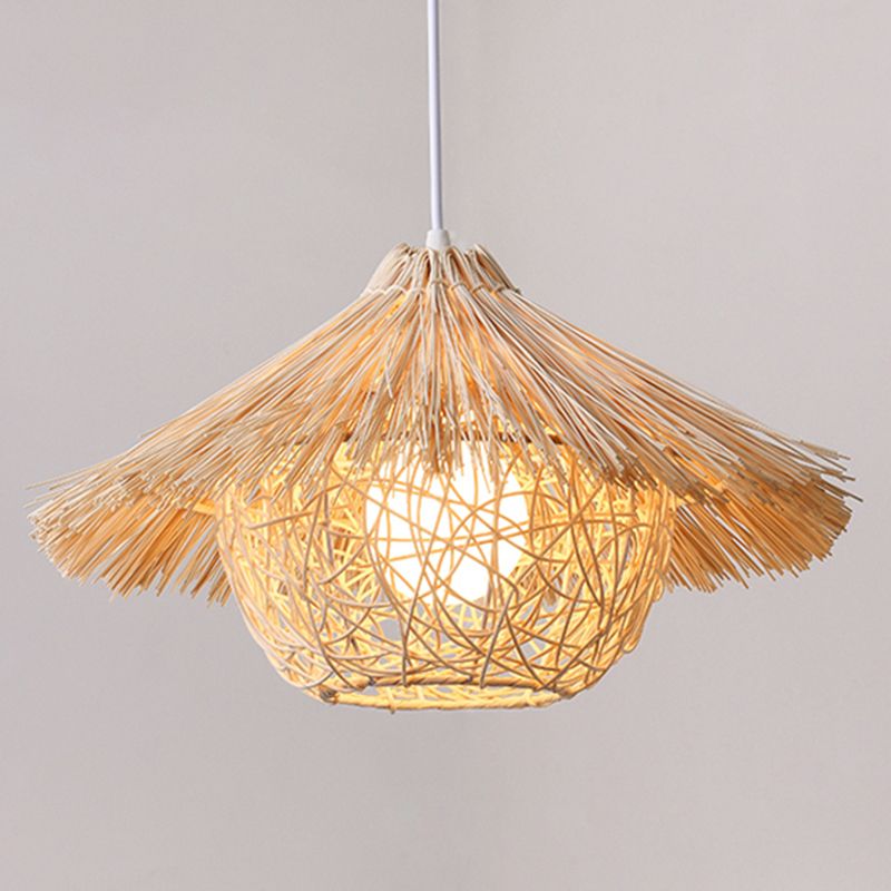 Lampada a sospensione a forma di nido rattan Light Asia Assiction Bening Light for Restaurant