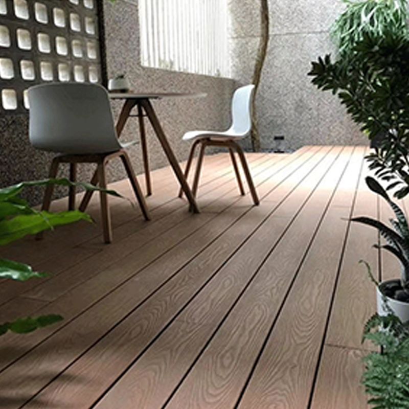 Composite Deck Plank Solid Color Wire Brushed Deck Tiles for Outdoor