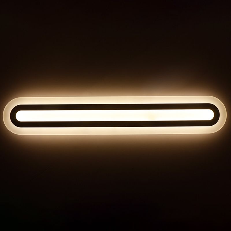 Minimalism Acrylic LED Flush Ceiling Light with White Lighting Linear Flushmount Lighting