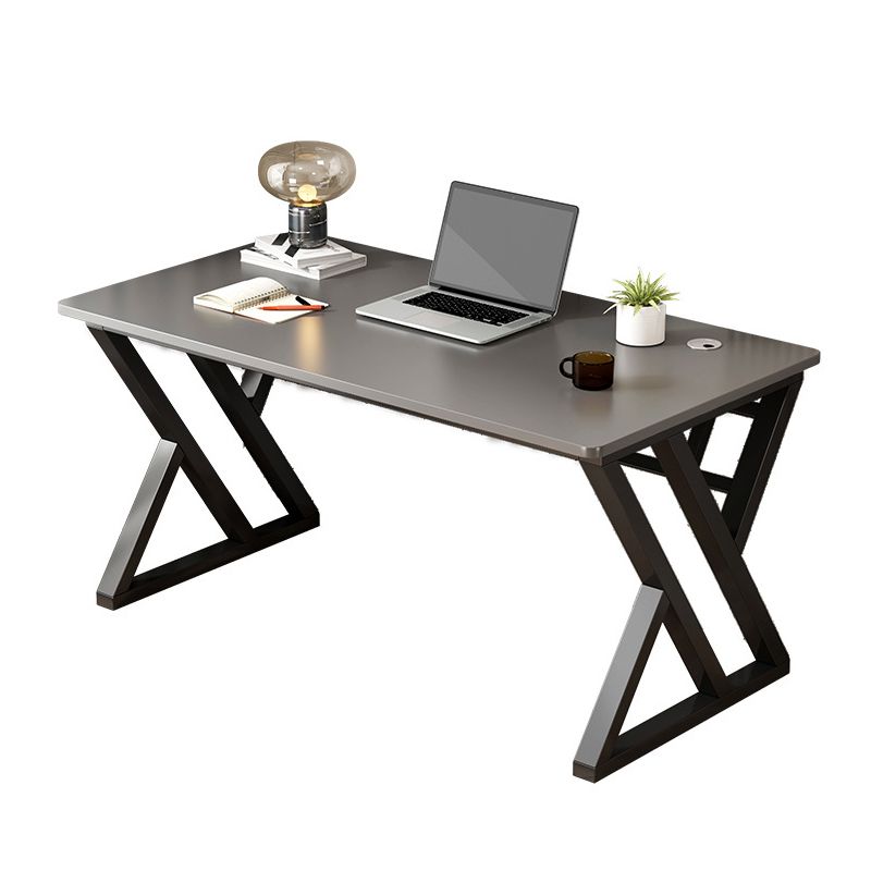 Modern Rectangular Office Desk Artificial Wood Writing Desk with Sled Base