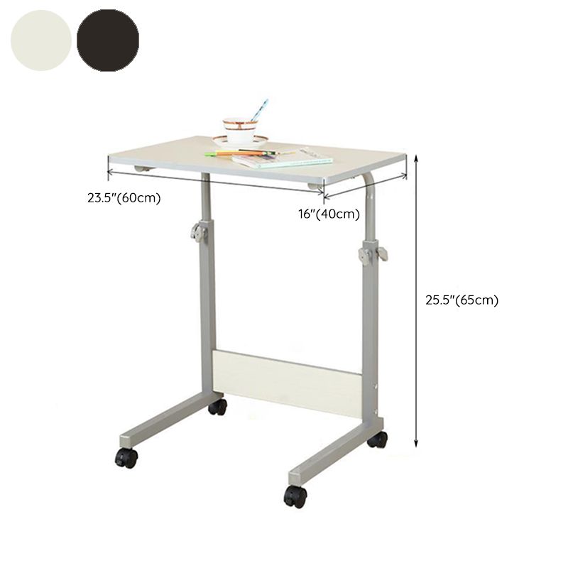 Modern Standing Desk Wooden Rectangular Writing Desk with Caster Wheel