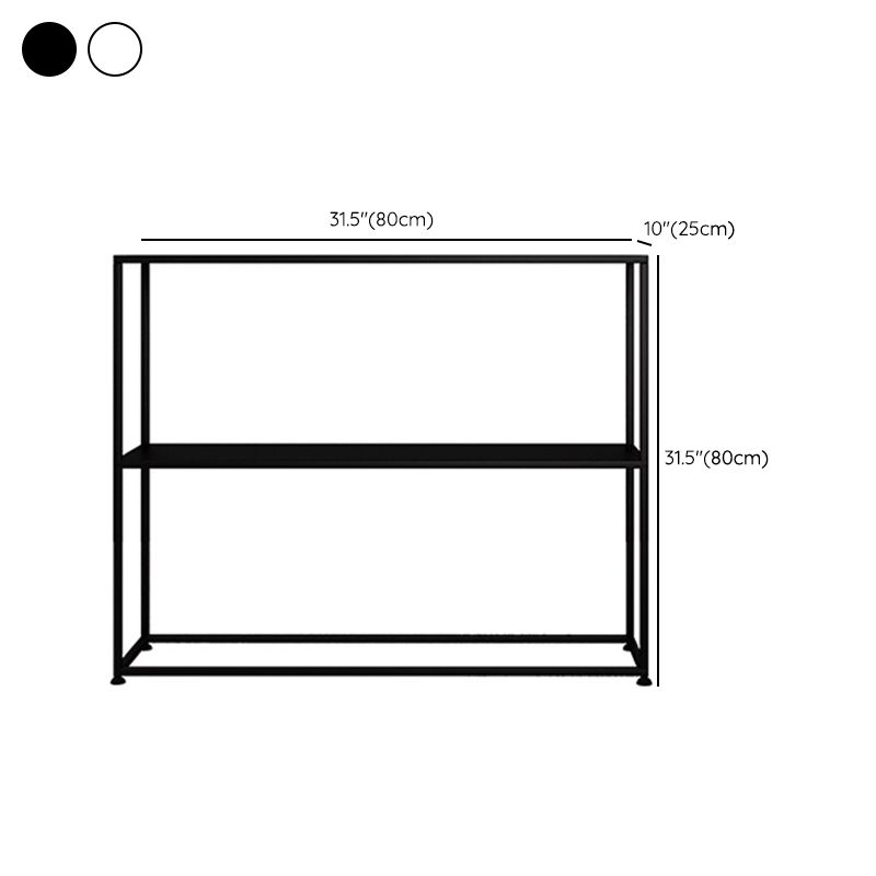 31.5" Tall Modern Console Table Iron Accent Table with Shelf