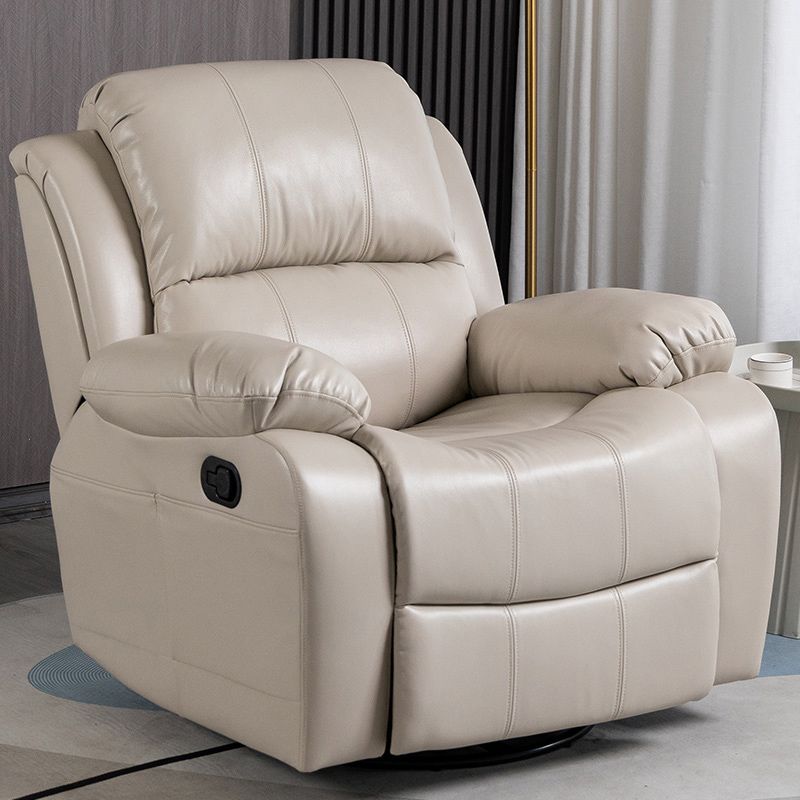 Modern Solid Color Recliner Chair Metal Frame Standard Recliner with Independent Foot