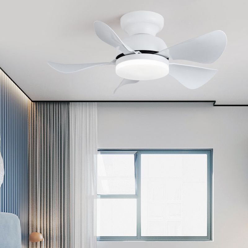 Metal Fan Shape Ceiling Fans Kid Style Single Light Flush Ceiling Fan