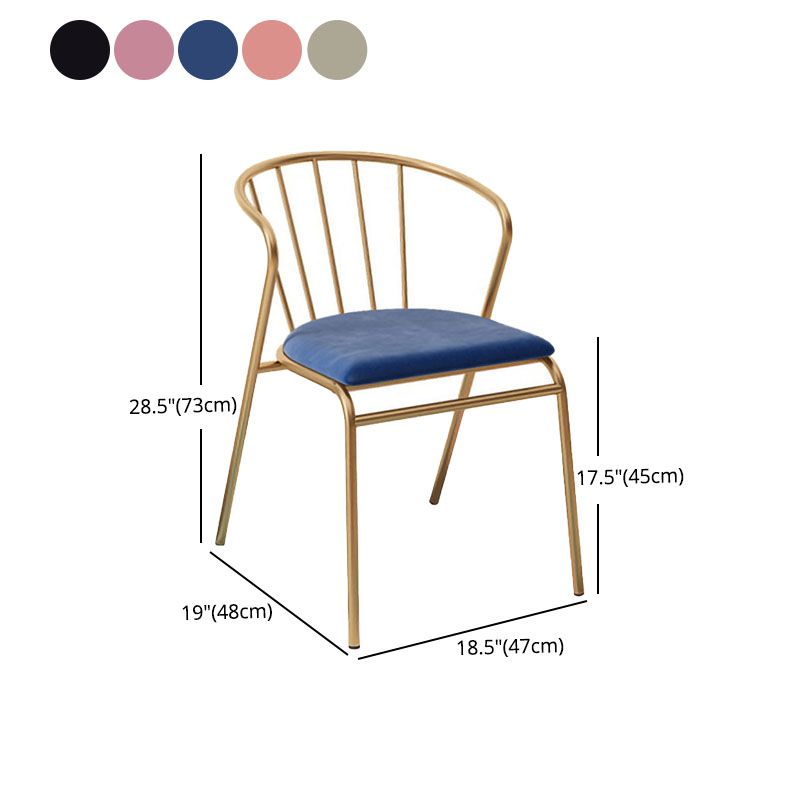 Scandinavian Windsor Back Armless Chairs Upholstered Side Chair