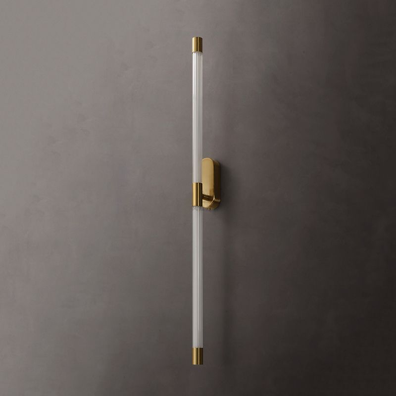 Postmodern Metal Wall Sconce Linear Shape Wall Lighting Ideas with Acrylic Shade