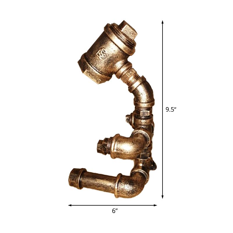 Brass seduto robot piccola scrivania lampada industriale in metallo 1 da comodino lampada da tavolo con cavo