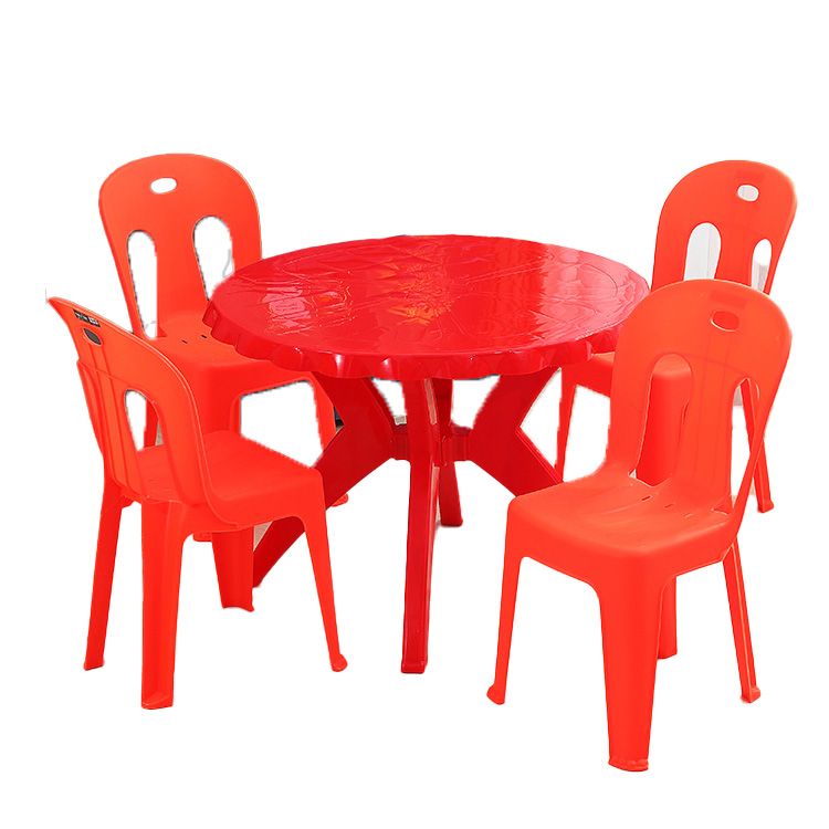 Modern Plastic Dining Table Outdoor Water Resistant Patio Table