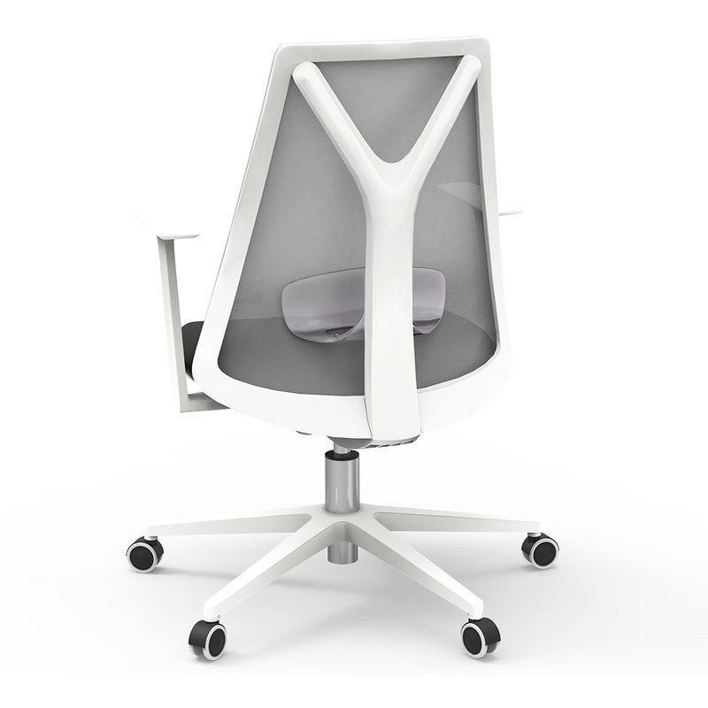 Modern Desk Chair Mesh Computer Chair Mid-Back Chair with Fixed Arm