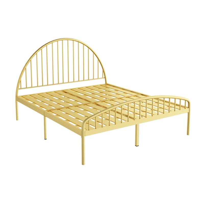 Contemporary Kids Bed Headboard Iron No Theme Standard Bed with Footboard